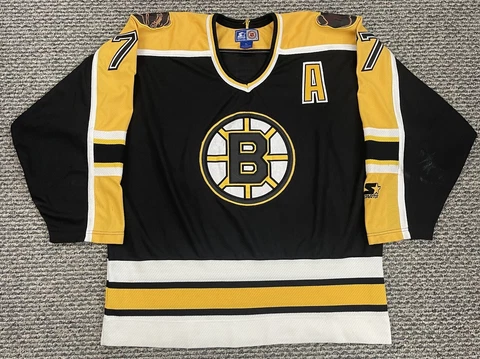 Vintage Boston Bruins Evans Jersey Mens XL NHL Starter Alternate Home Black Cover