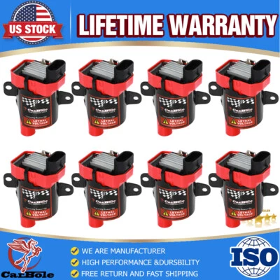 8Pack Round Ignition Coil For Chevy Silverado 1500 2500 GMC 4.8L 5.3L 6.0L UF262 - Image 1 of 4