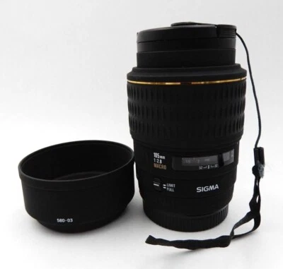 VINTAGE SIGMA 105mm EX f/2.8 MACRO LENS CLOSE UP FOR MINOLTA AF ~ MADE IN JAPAN - Image 1 of 4