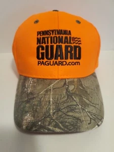 PENNSYLVANIA NATIONAL GUARD Hat Hunter Blaze ORANGE CAMO BALL CAP Adjustable - Picture 1 of 5