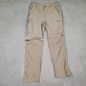 Columbia Mens Silver Ridge Pants 32x32 Khaki Beige Convertible Ripstop - Picture 1 of 13