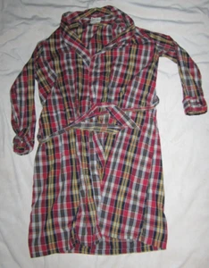 1960's Vintage STATE O'MAINE J.L. Hudson Co. Men's Medium Bath Robe Red Plaid - Picture 1 of 4