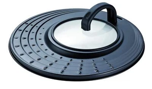 Nebra Universal Splashback Lid with Plastic Handle in Black Color... - Picture 1 of 2