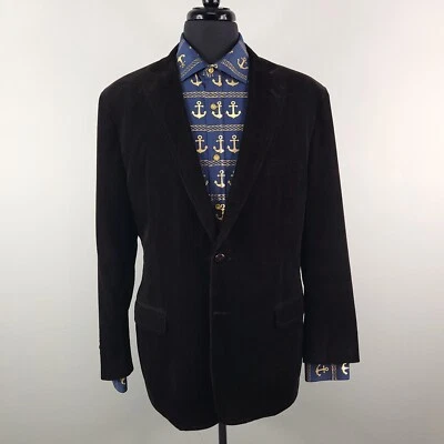 Abrigo Blazer Deportivo Brooks Brothers Para Hombre 46R Marrón Pana 1818 Negocios Informal Foto 1 de 4