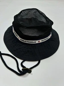 Supreme panama Bucket Hats black Cap logo World Famous USA vintage Size M/L - Picture 1 of 5