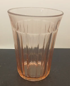 Vintage Anchor Hocking Pink 'Pilar Optic' 6 oz Flare Top Tumbler - Picture 1 of 4