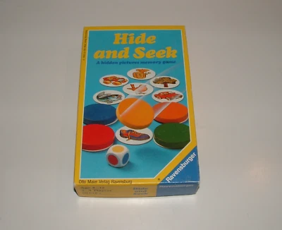 Juego de memoria Hide and Seek, Ravensburger, 1989, caja, vintage, completo, usado Foto 1 de 4