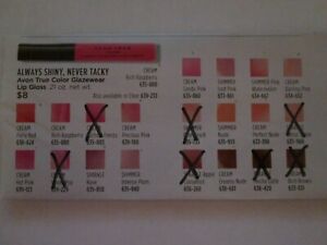 Avon True Color Glazewear Lip Gloss ~ Pinks, Nudes, Red, Mauves ~ 13 Shades