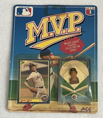 MLB M.V.P. 1990 Prendedor coleccionista de jugadores de Grandes Ligas serie Frank Viola Foto 1 de 3