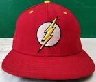 The Flash New Era fitted cap sz 7 1/2 DC Comics Originals red