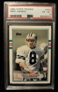 1989 Troy Aikman #70T PSA 6 Rookie Card Dallas Cowboys - Bild 1 von 2