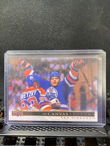 🔥 Esa Tikkanen 2020-21 SP Signatures Legends   UD Canvas Legends    - Oilers 🔥