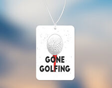  GONE GOLFING DESIGN GOLF  DOUBLE SIDED CAR AIR FRESHENER FATHER'S DAY GIFT 