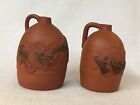 Pair Of Redware Dragon Jug ~ Tokoname Pottery ~ Excellent Condition ~ 2 Pieces!!