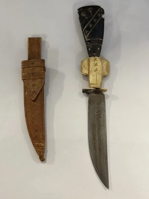 Cuchillo daga abridor de letras cuerno tallado Guatemala vintage 1960’ Foto 1 de 4
