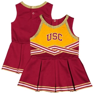 Girls Infant Colosseum Cardinal USC Trojans Lollipop Park Cheer Dress - Picture 1 of 3
