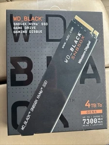 WD Black SN850X 4TB SSD M.2 2280 NVME PCIe Gen4 Solid State Drive PS5 Compatible - Picture 1 of 2
