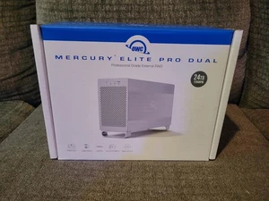 OWC 24TB RAID Pro High Speed External Raid Mercury Elite Pro Dual Silver New - Picture 1 of 6