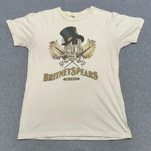 Vintage Britney Spears 2009 Circus US Tour T Shirt 2000’s White WOMEN’S Size L - Picture 1 of 8