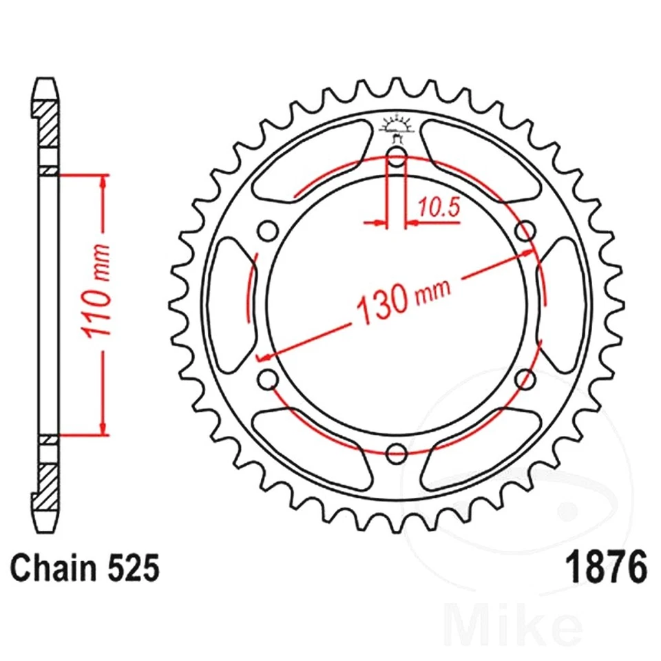 JT Rear Sprocket 45 Tooth 525 Pitch JTR1876.45 Fits Yamaha XTZ 700 2020-2023 - Image 1 of 1