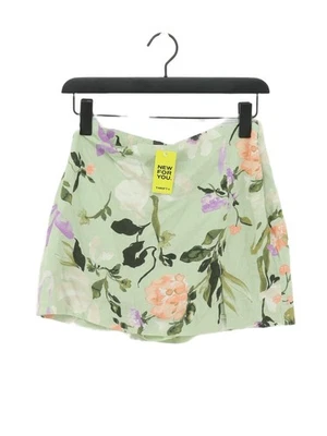 Abercrombie & Fitch Women's Midi Skirt S Green Linen with Cotton Skort - Image 1 of 4