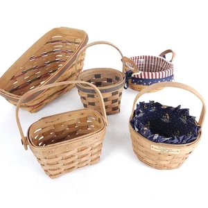 Longaberger Körbe 5 Stück Vintage signiert datiert 80er-90er einige Einlagen Protektoren - Bild 1 von 24