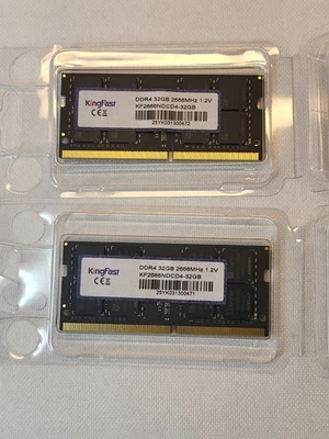 2-Pack KINGFAST 32GB DDR4 2666 Laptop RAM KF2666NDCD4-32GB - Image 1 of 2