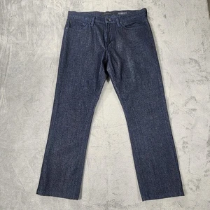 John Varvatos Bowery Jeans Mens 33 Blue Denim Straight Leg Stretch USA Classic - Picture 1 of 18