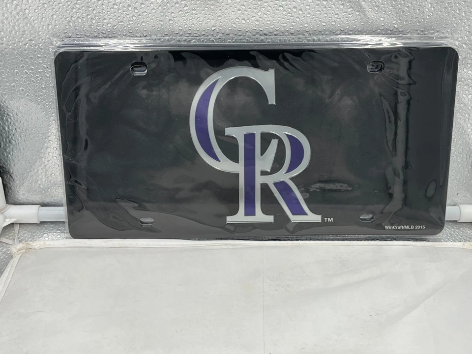 Colorado Rockies MLB Black Acrylic Lasercut License Plate Wincraft - Image 1 of 1