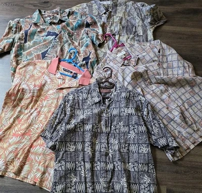 Tori Richard рубашка лот из 5 мужской Гонолулу, хлопок газон см. фотографии размер большой - Изображение 1 из 4