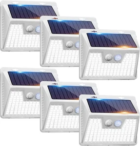 Solar Lights Outdoor Waterproof, 6Pack 140LED Bright Motion Sensor Security Ligh - Picture 1 of 12