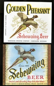Lot of 2 USA. SEBEWAING BEER. SEBEWAING BREWING MICH. Vintage LABELS - Picture 1 of 4