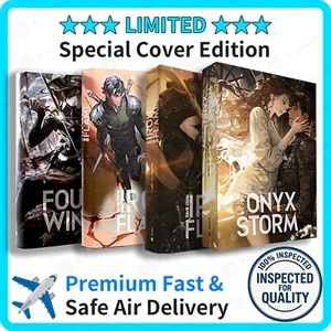 Fourth Wing + Iron Flame 1, 2 + Onyx Storm 1 (Korean) Set - Limited Edition - Picture 1 of 24