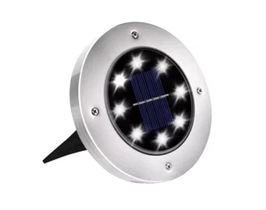 Solar In Ground Lights Outdoor Buried Lamp LED Lawn Pathway Garden - Cold White - Picture 1 of 5
