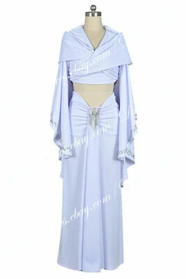 Star Wars Padmé Amidala Dress Cosplay Costume White Cloak Outfit Sexy Girls - Image 1 of 4