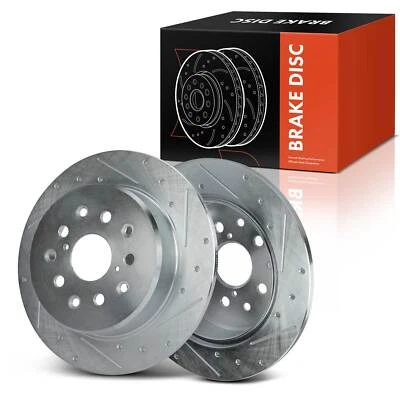 2x Rotores de freno traseros perforados y ranurados para Lexus GS300 1998-2005 IS300 2001-2005 Foto 1 de 4