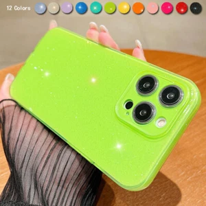 For iPhone 16 15 14 13 Pro Max Glitter Shockproof Silicone Slim Soft Case Cover - Picture 1 of 25