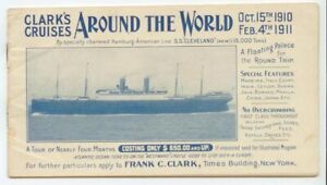 1910-11 brochure Clark's Cruises Autour du Monde - Chine Hong Kong Japon Malaisie