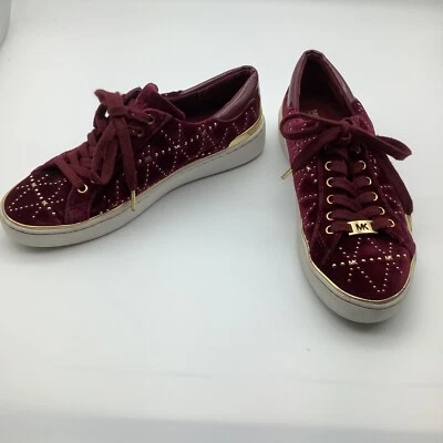 Zapatillas Michael Kors de terciopelo con ribete dorado para mujer talla 8 Foto 1 de 4