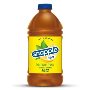 Snapple Natural Lemon Bottled Tea Drink 64 fl oz Bottle Unopened - Picture 1 of 2