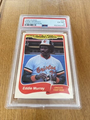1985 FLEER LIMITED EDITION #23 EDDIE MURRAY ORIOLES HOF PSA 6 - Image 1 of 2