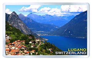 Lugano Switzerland Fridge Magnet Souvenir Calamita Frigorifero - Picture 1 of 1