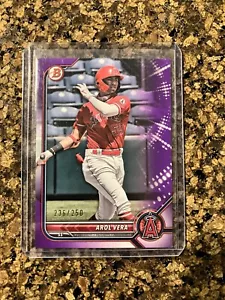 2022 Bowman #BP-101 Arol Vera Prospect Purple /250 - Picture 1 of 2