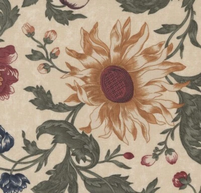 Daffodils Dragonflies 3 yds Moda Kansas Troubles quilting Fabric main 9700-11 - Image 1 of 3