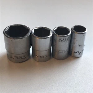 Snap-on 1/4" Drive 4 Shallow Sockets TM18, TM14, TM12, TM10 9/16”- 5/16” - Picture 1 of 5
