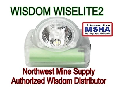 Wisdom Wiselite2 MSHA CERTIFIED LED Cordless Cap Lamp Hard Hat Miners Light
