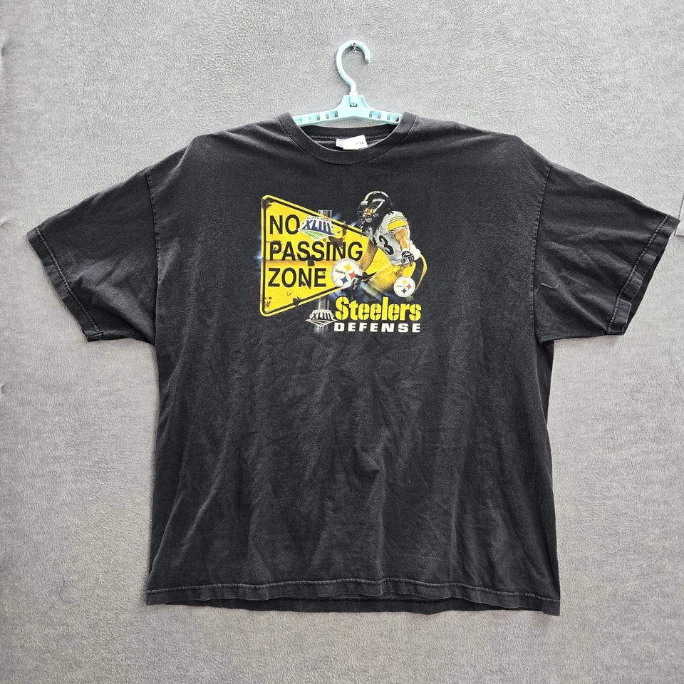 Camisa masculina vintage Pittsburgh Steeler 2X Reebok zona de passagem Troy Polamalu Y2K - Imagem 1 de 4
