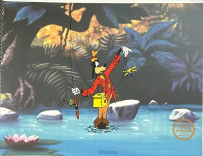 DISNEY'S "Goofy How To Fish" SERICEL With Studio Seal on Color Copy BG - Image 1 of 2