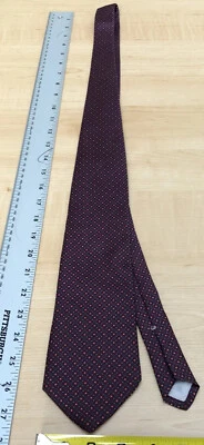 Corbata para hombre AQUASCUTUM borgoña estampado de lunares W 3,75 L 59 envío gratuito Foto 1 de 4