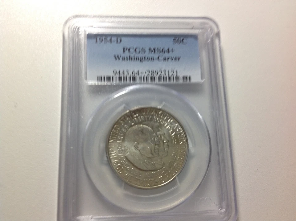 1954-D Washington-Carver $.50 PCGS MS64+ (Lt. blue) - Image 1 of 2